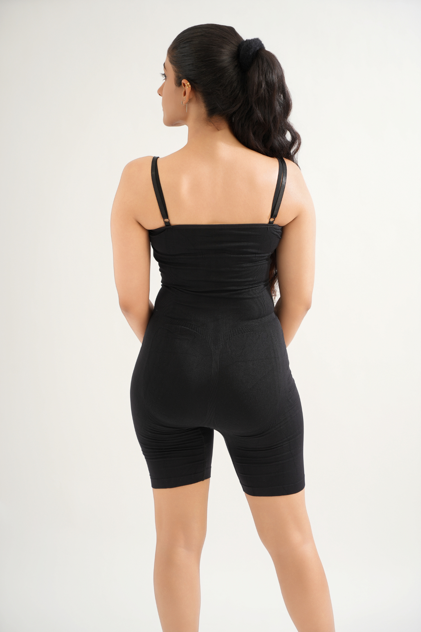 Korean Mid Thigh Bodysuit Bodyshaper (Black)
